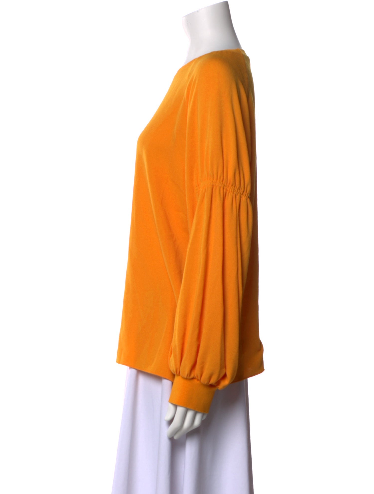 Tibi Bateau Neckline Long Sleeve Sweatshirt