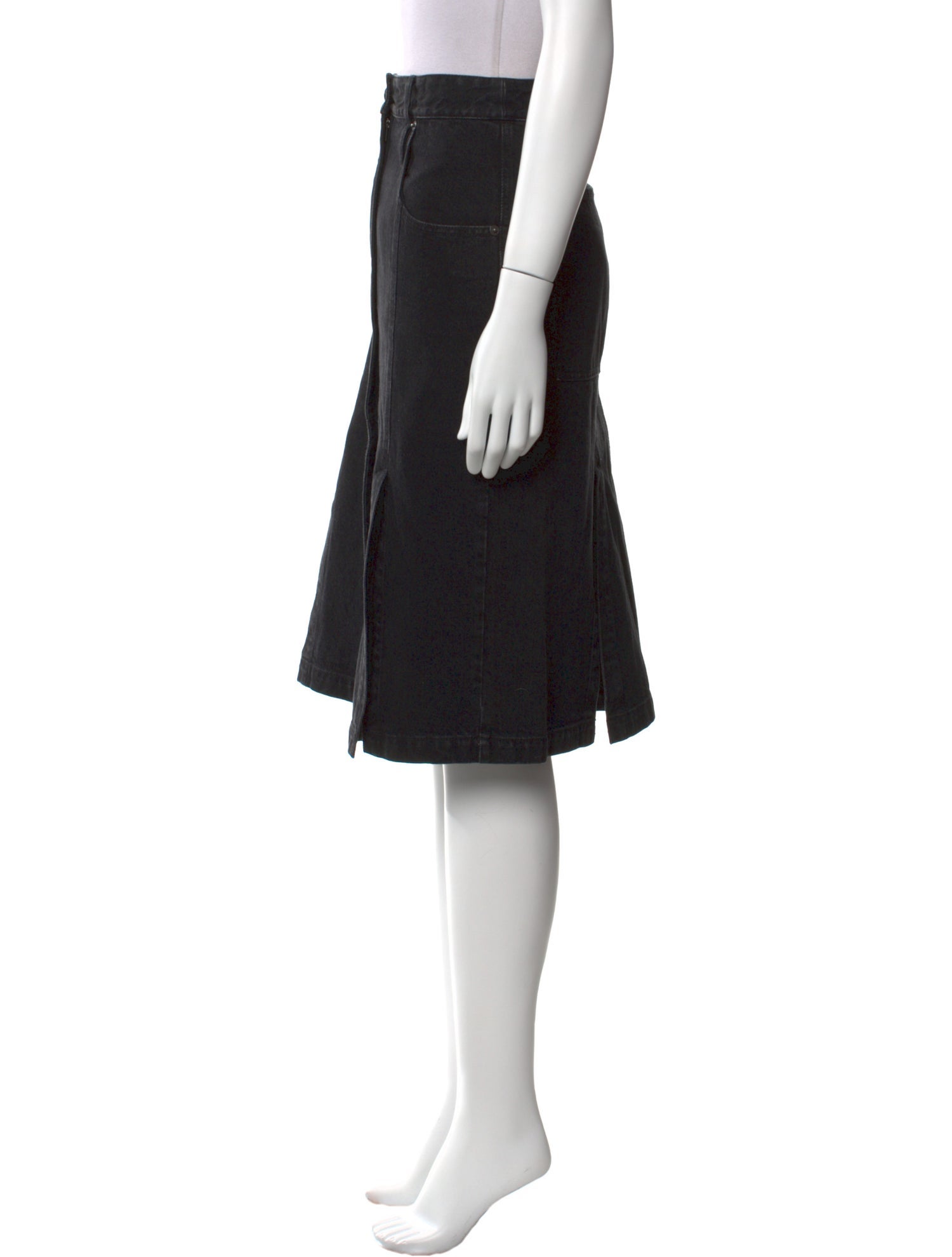 Tibi Cutout Accent Knee-Length Skirt