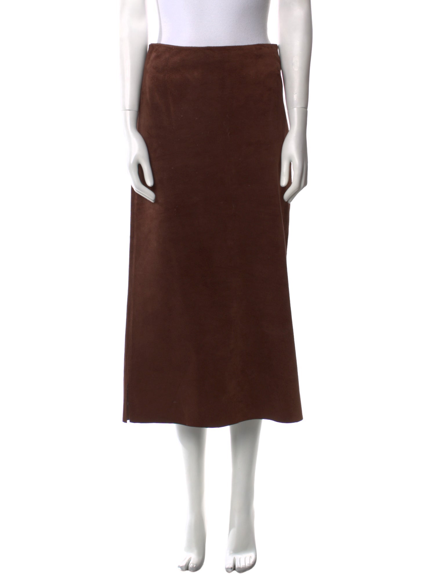 Tibi Leather Midi Length Skirt