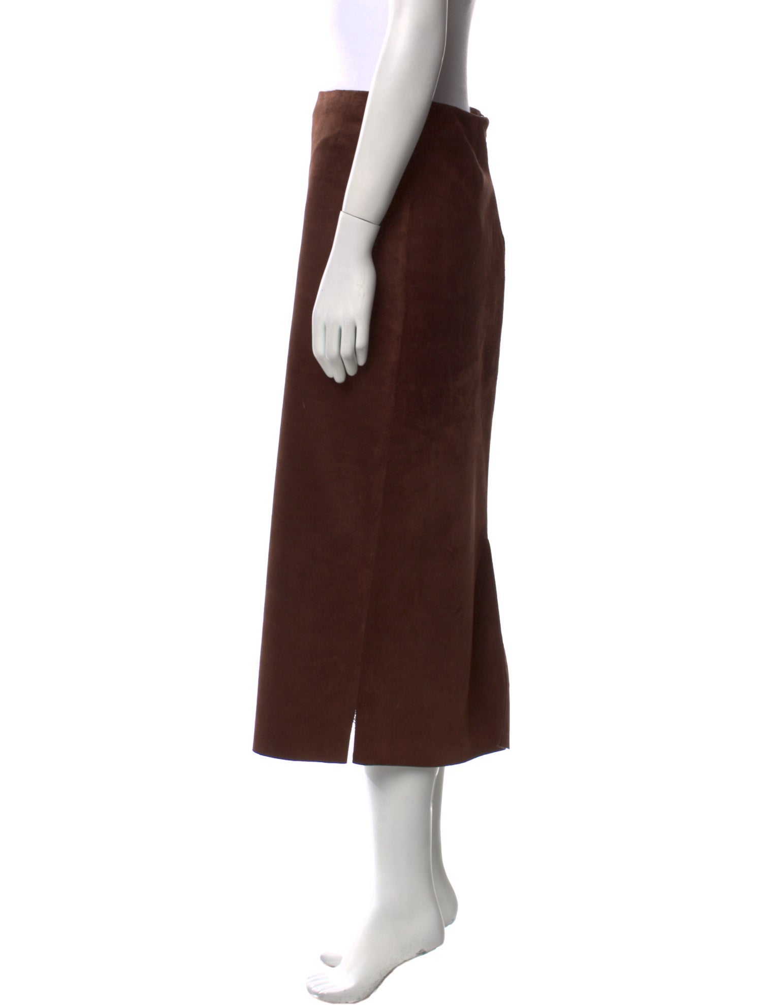 Tibi Leather Midi Length Skirt