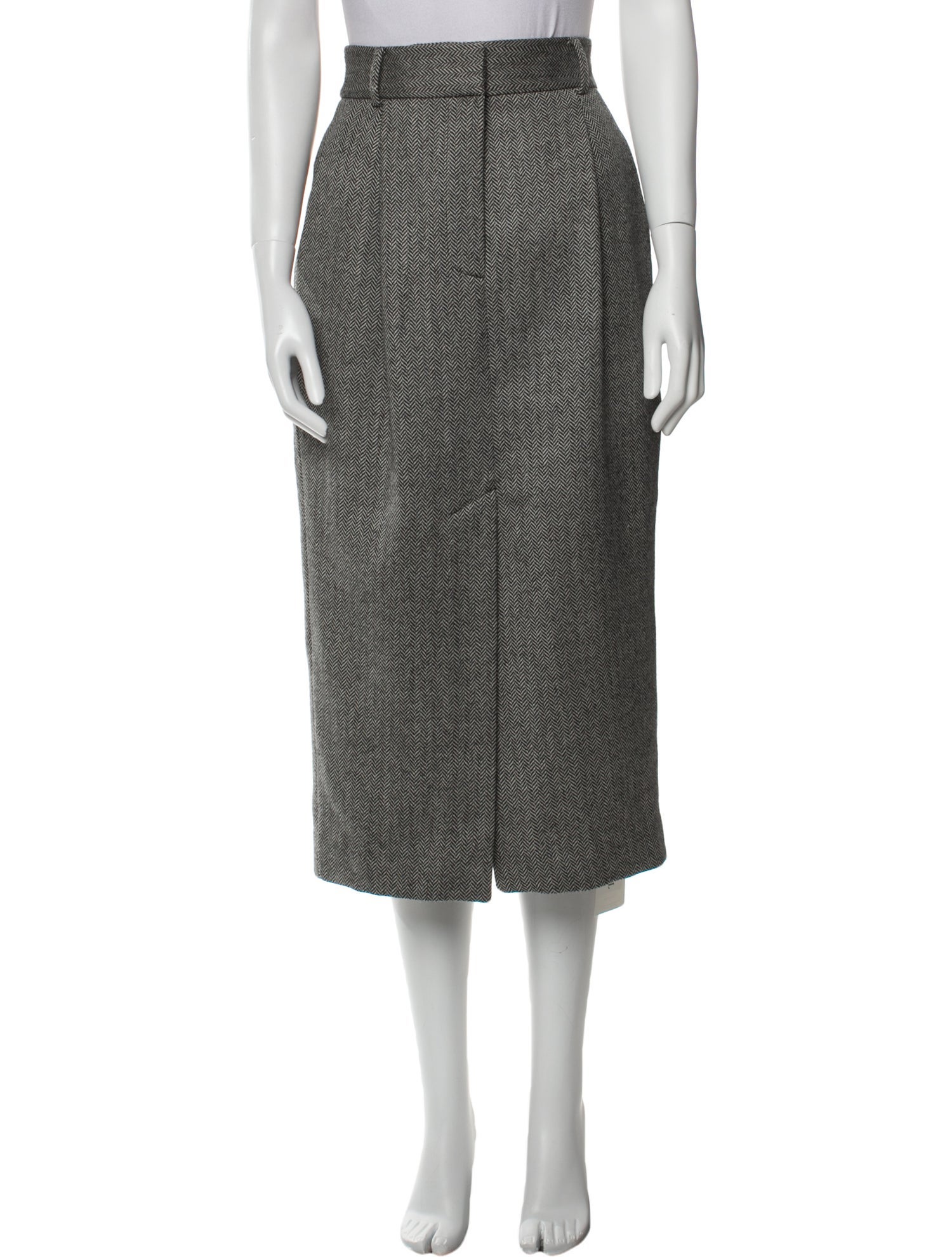 Tibi Virgin Wool Midi Length Skirt