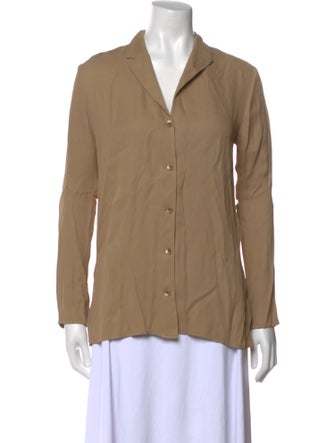 Tibi Long Sleeve Button-Up Top