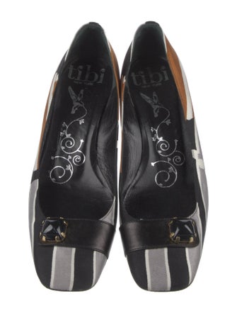 Tibi Striped Pumps