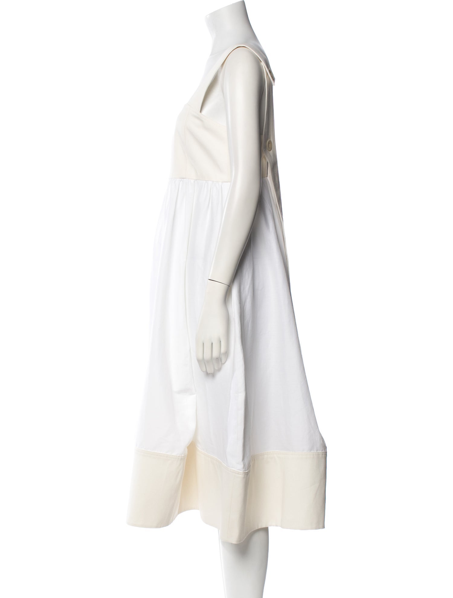 Tibi Square Neckline Midi Length Dress