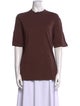 Tibi Crew Neck Short Sleeve T-Shirt