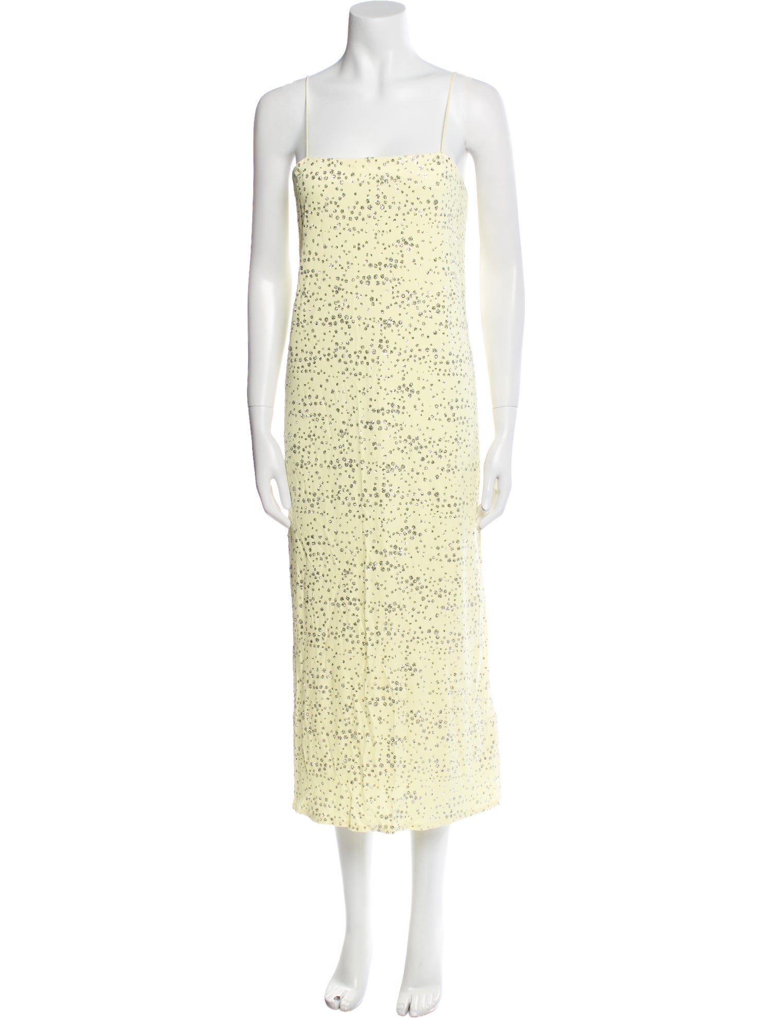 Tibi Square Neckline Long Dress