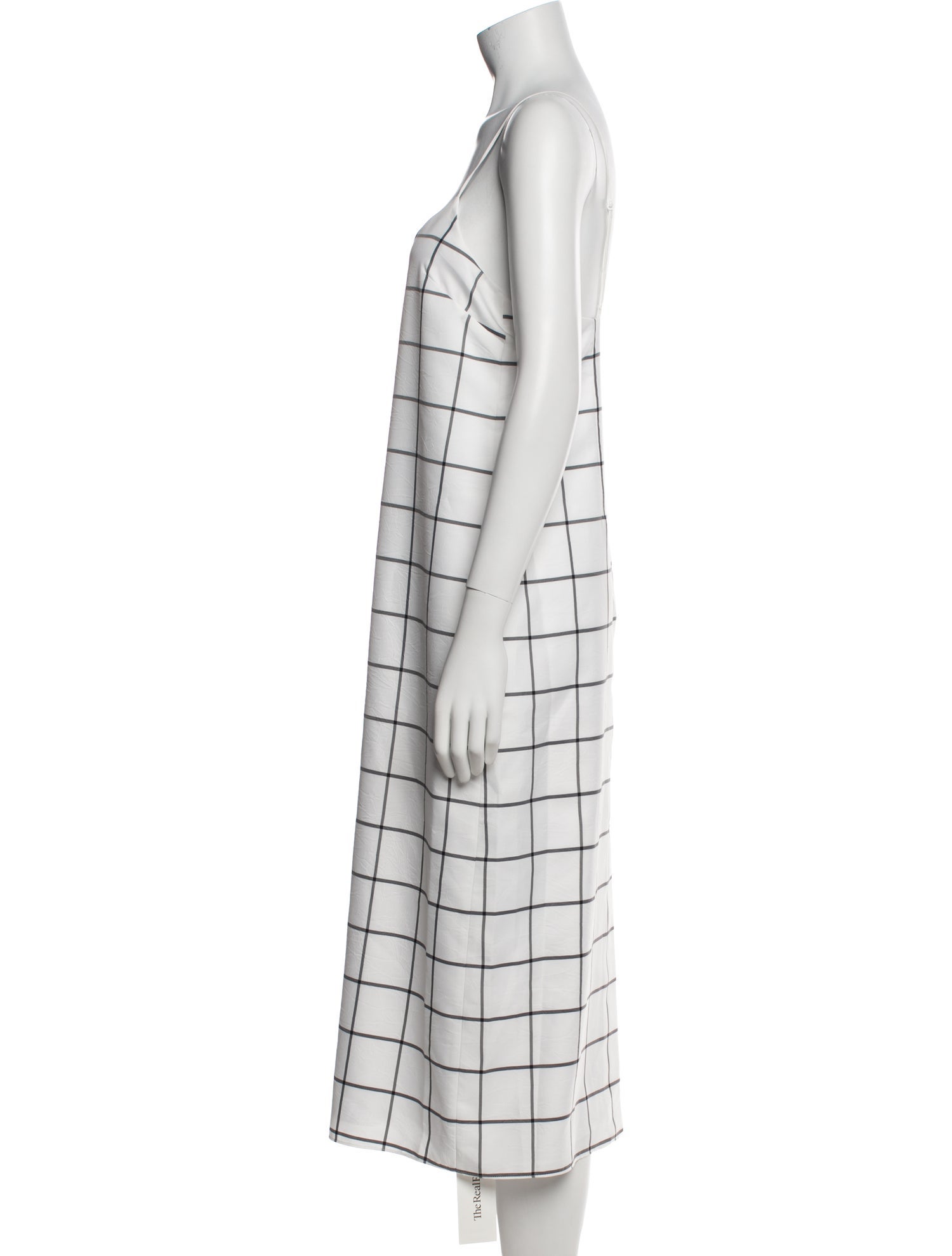 Tibi Plaid Print Midi Length Dress