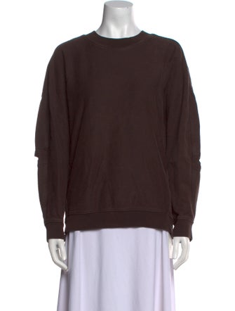 Tibi Crew Neck Long Sleeve Sweatshirt