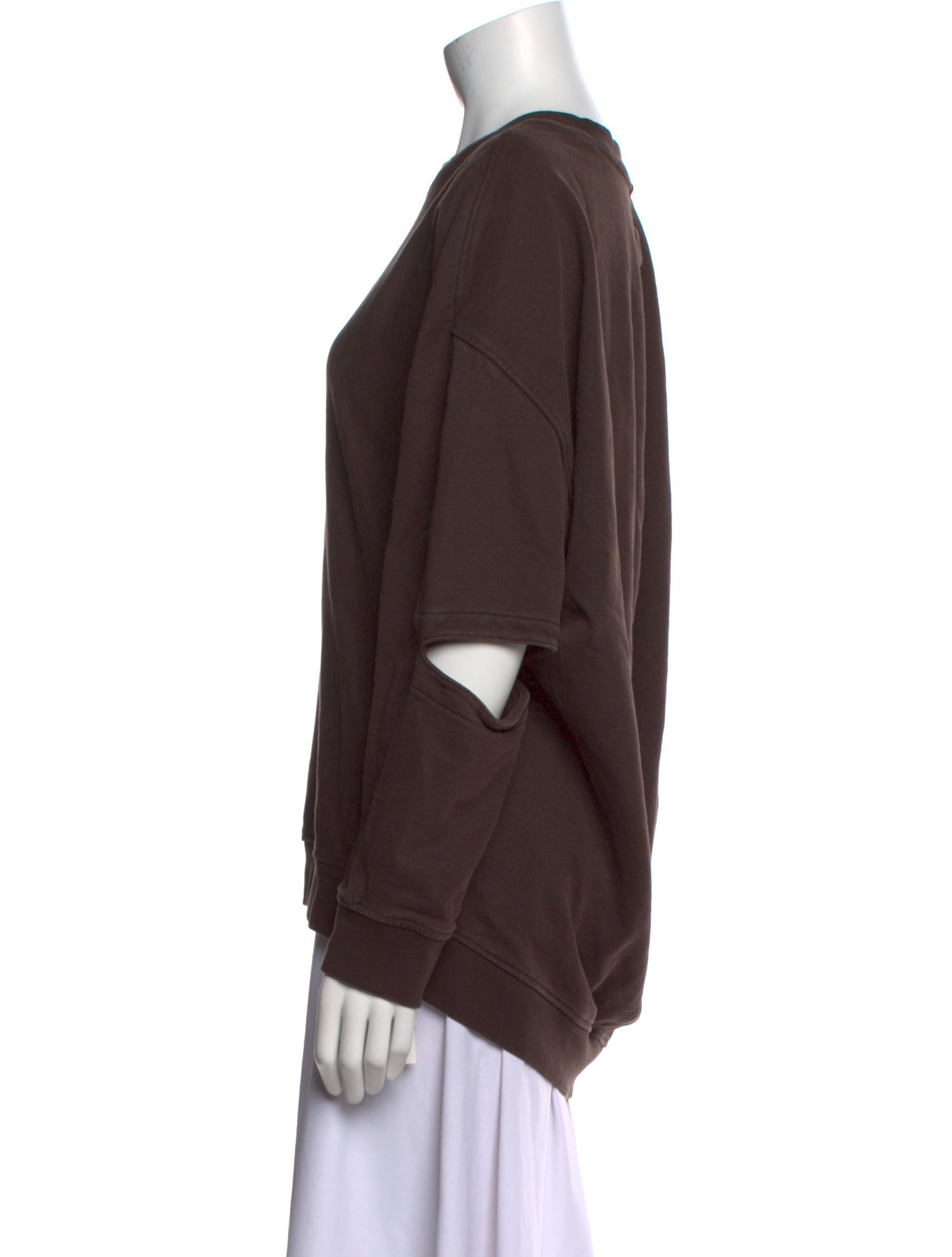 Tibi Crew Neck Long Sleeve Sweatshirt