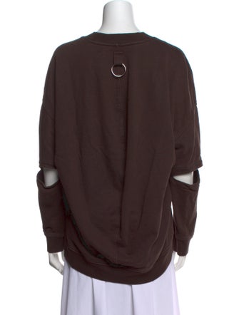 Tibi Crew Neck Long Sleeve Sweatshirt