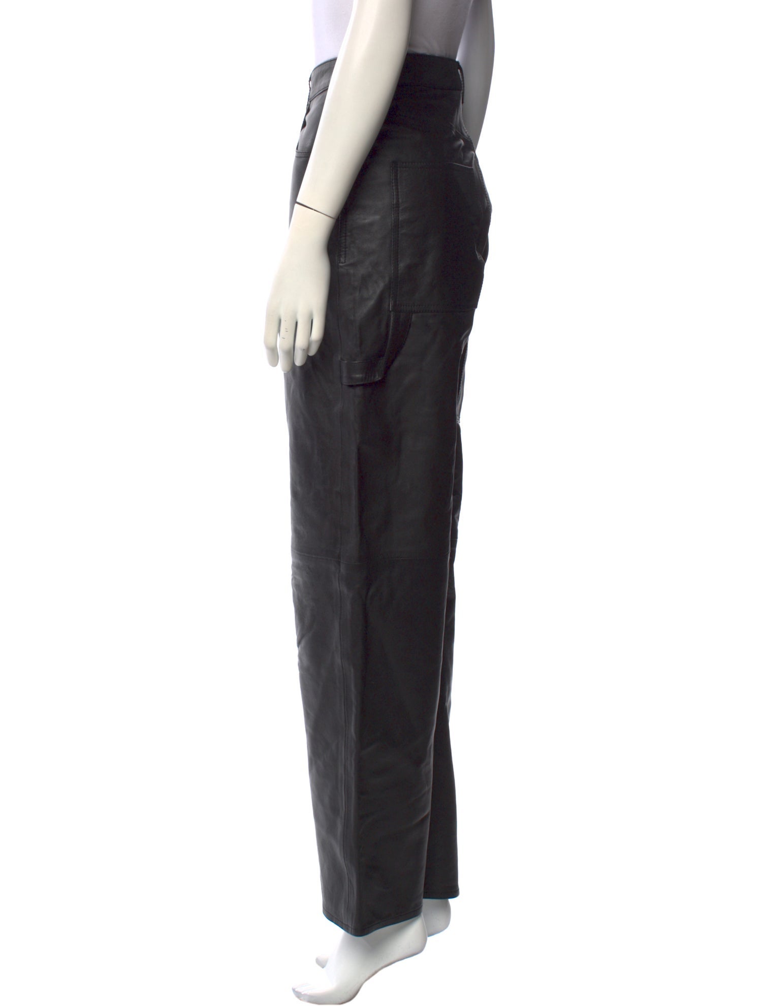 Tibi Leather Wide Leg Pants