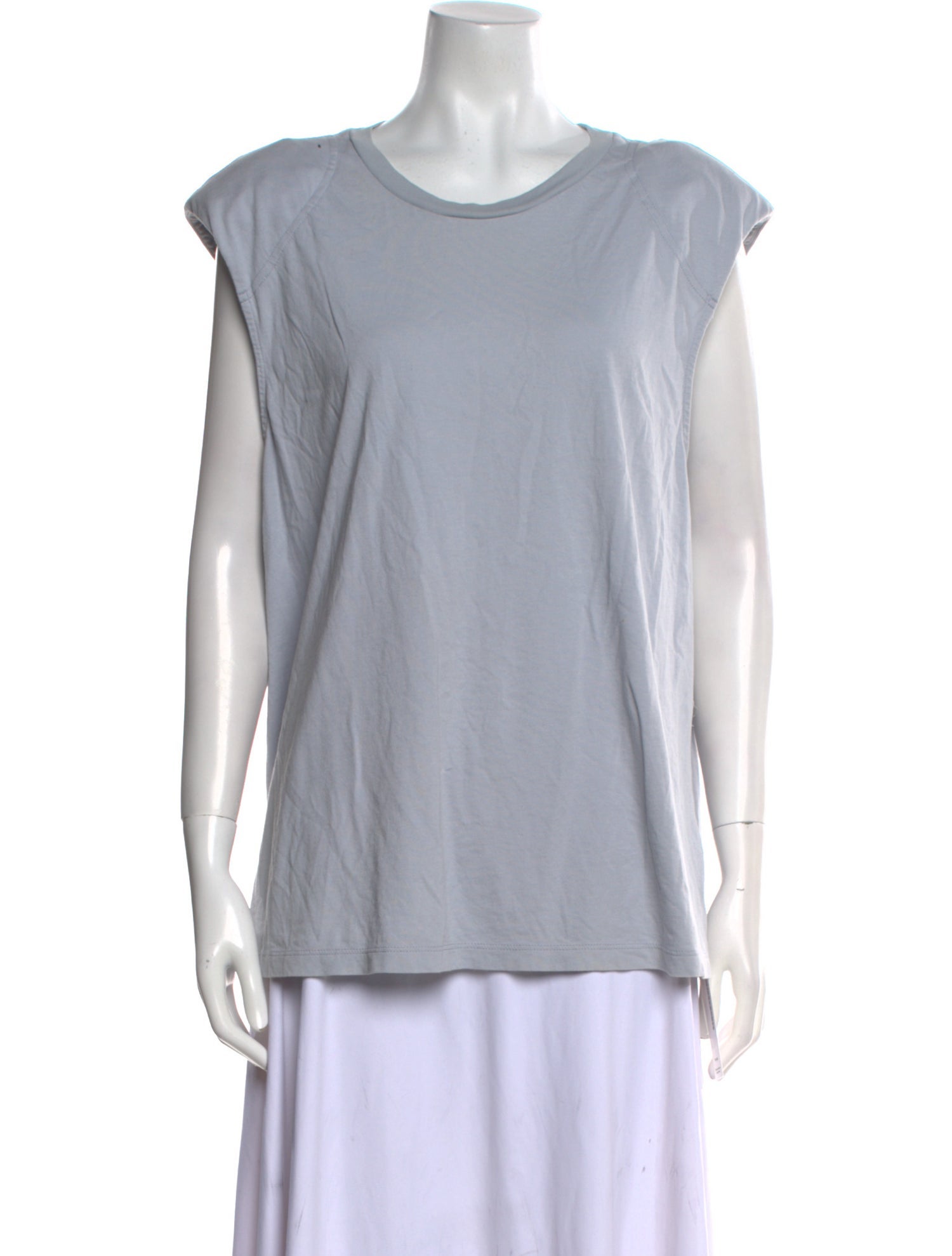 Tibi Scoop Neck Short Sleeve T-Shirt