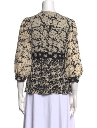 Tibi Silk Printed Blouse
