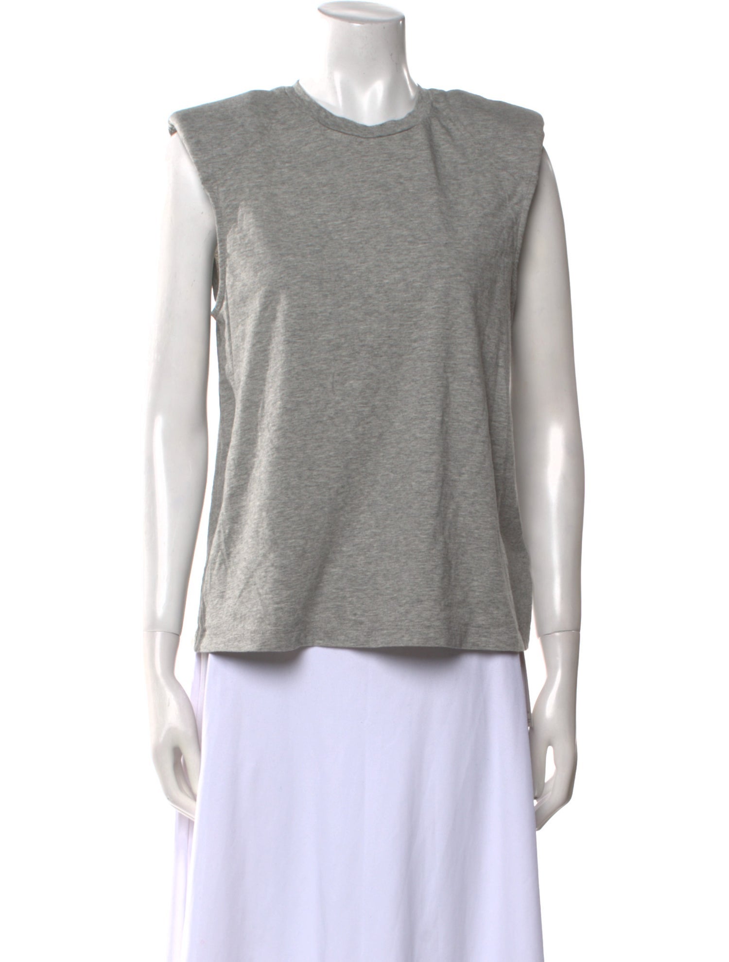 Tibi Crew Neck Sleeveless Top