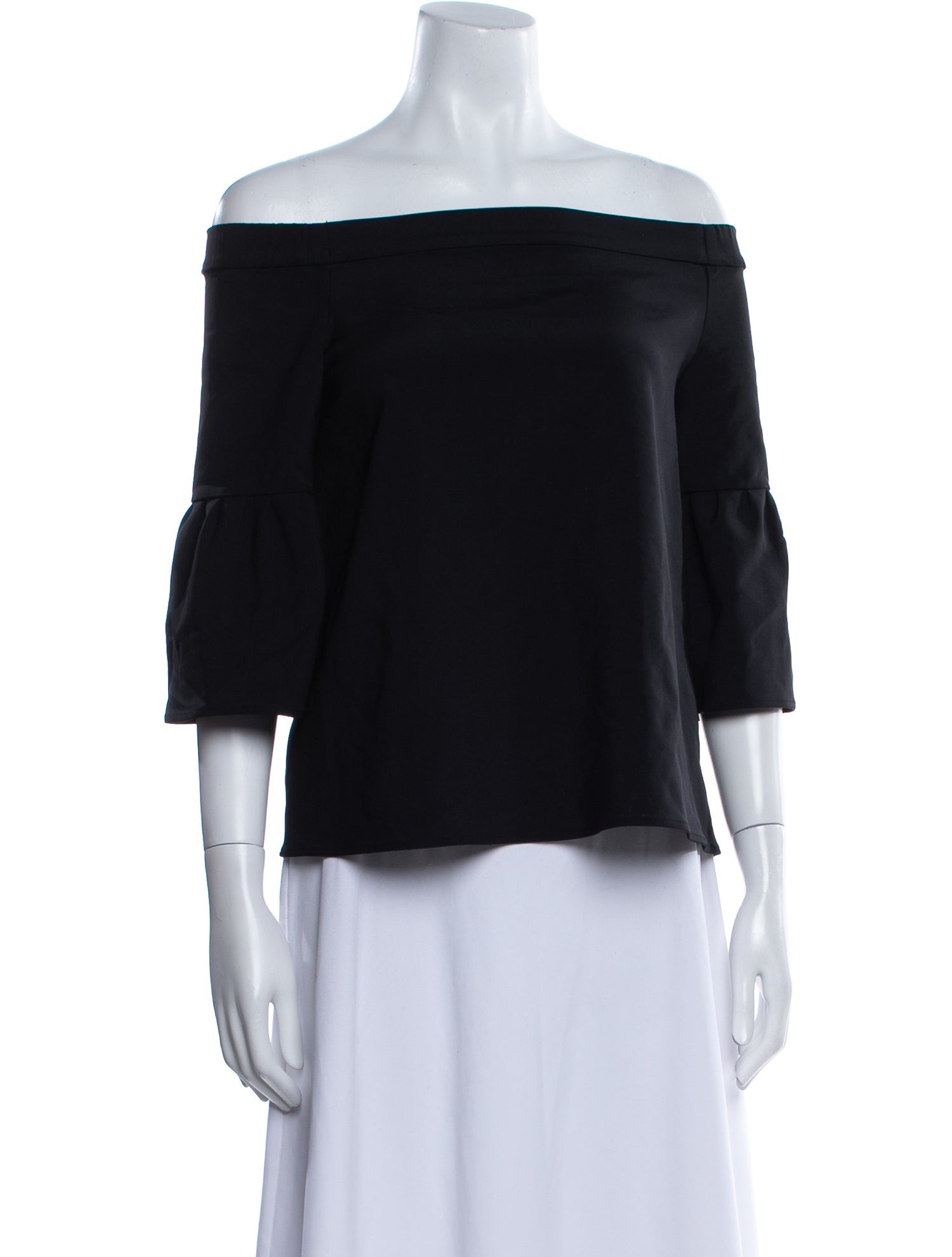 Tibi Off-The-Shoulder Three-Quarter Sleeve Top