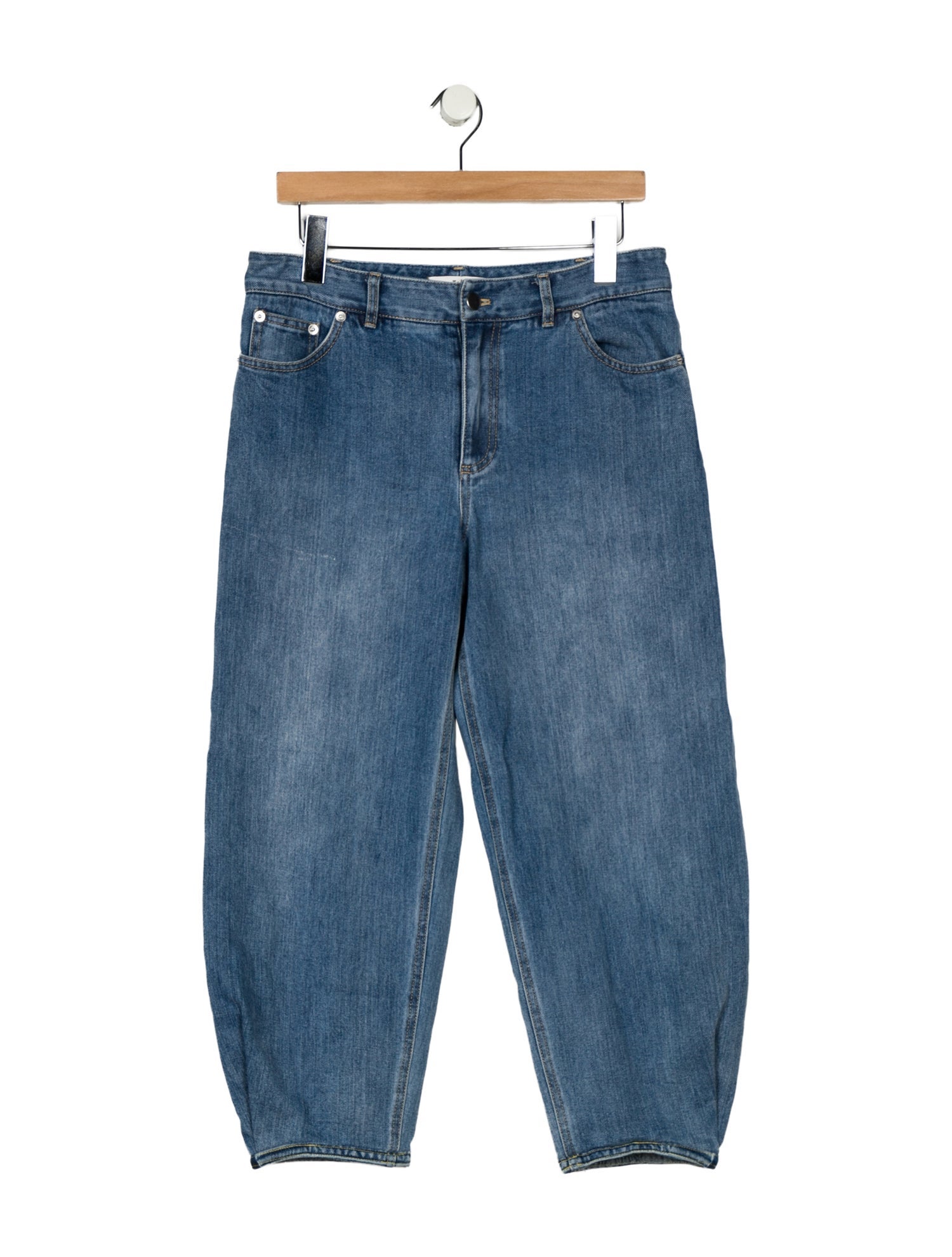 Tibi Mid-Rise Straight Leg Jeans