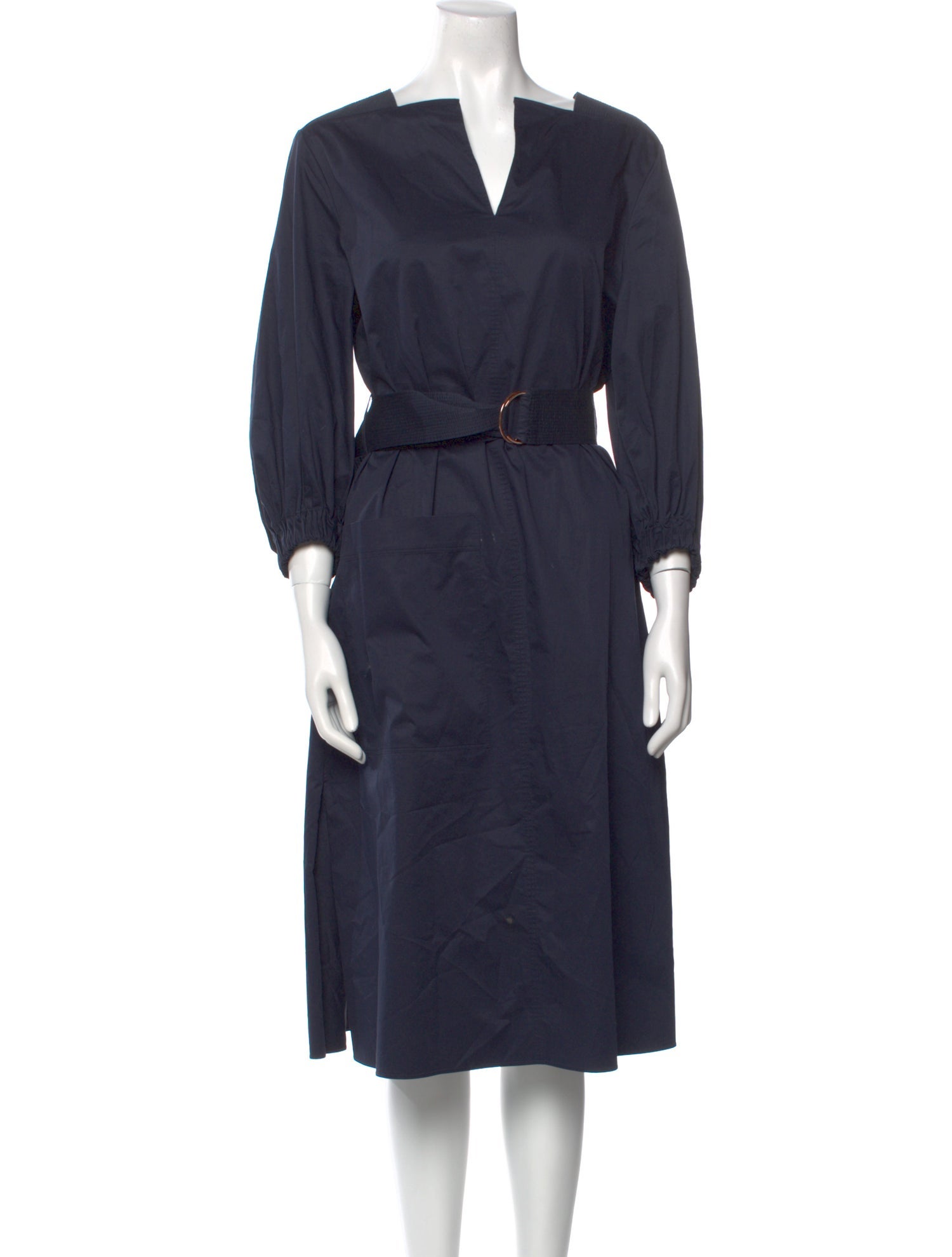 Tibi V-Neck Midi Length Dress