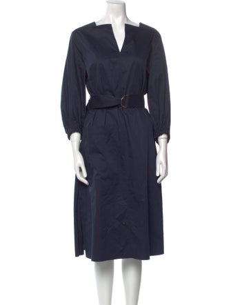 Tibi V-Neck Midi Length Dress