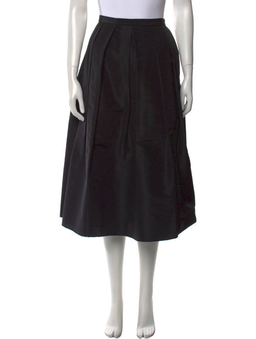 Tibi Pleated Accents Midi Length Skirt