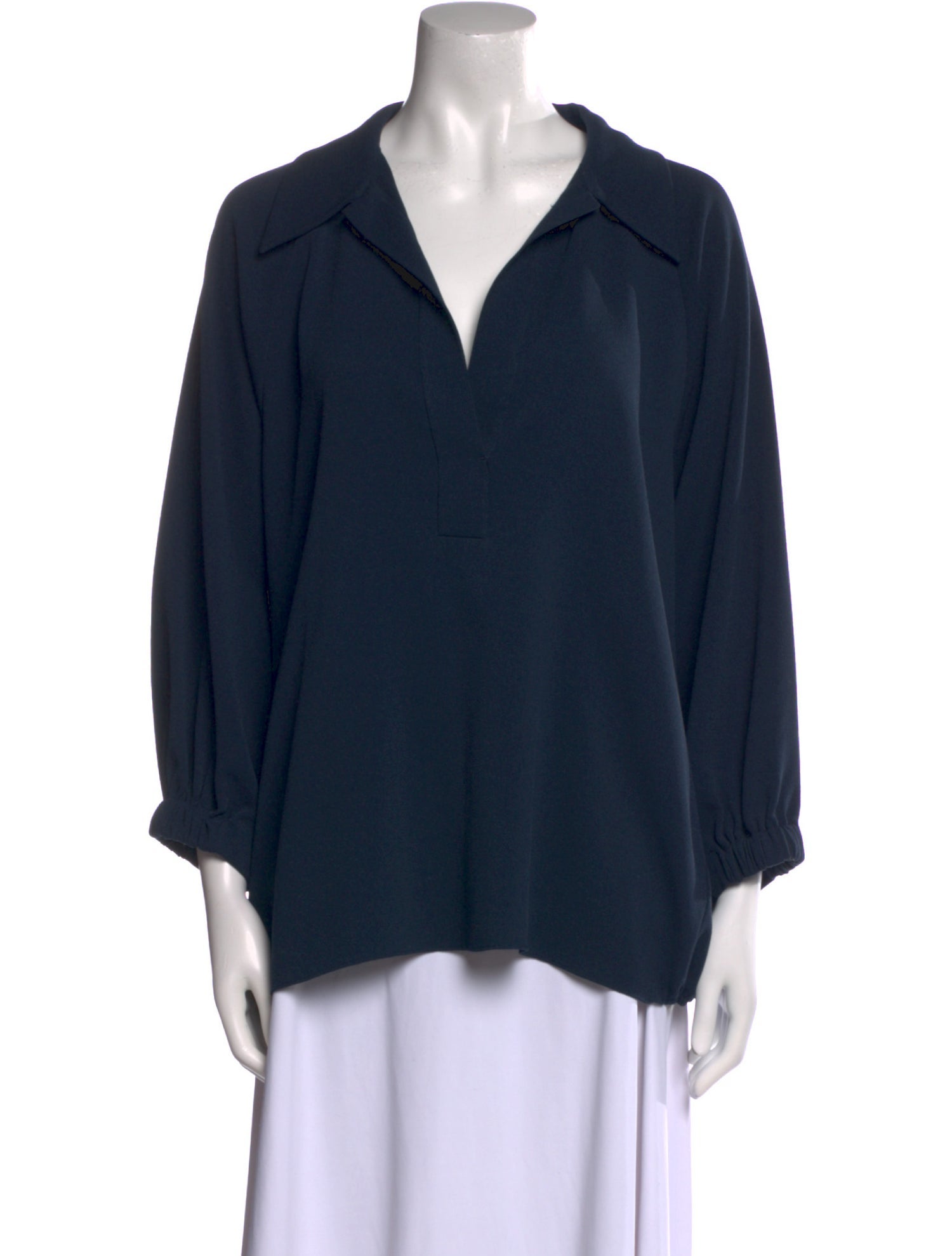 Tibi V-Neck Long Sleeve Blouse