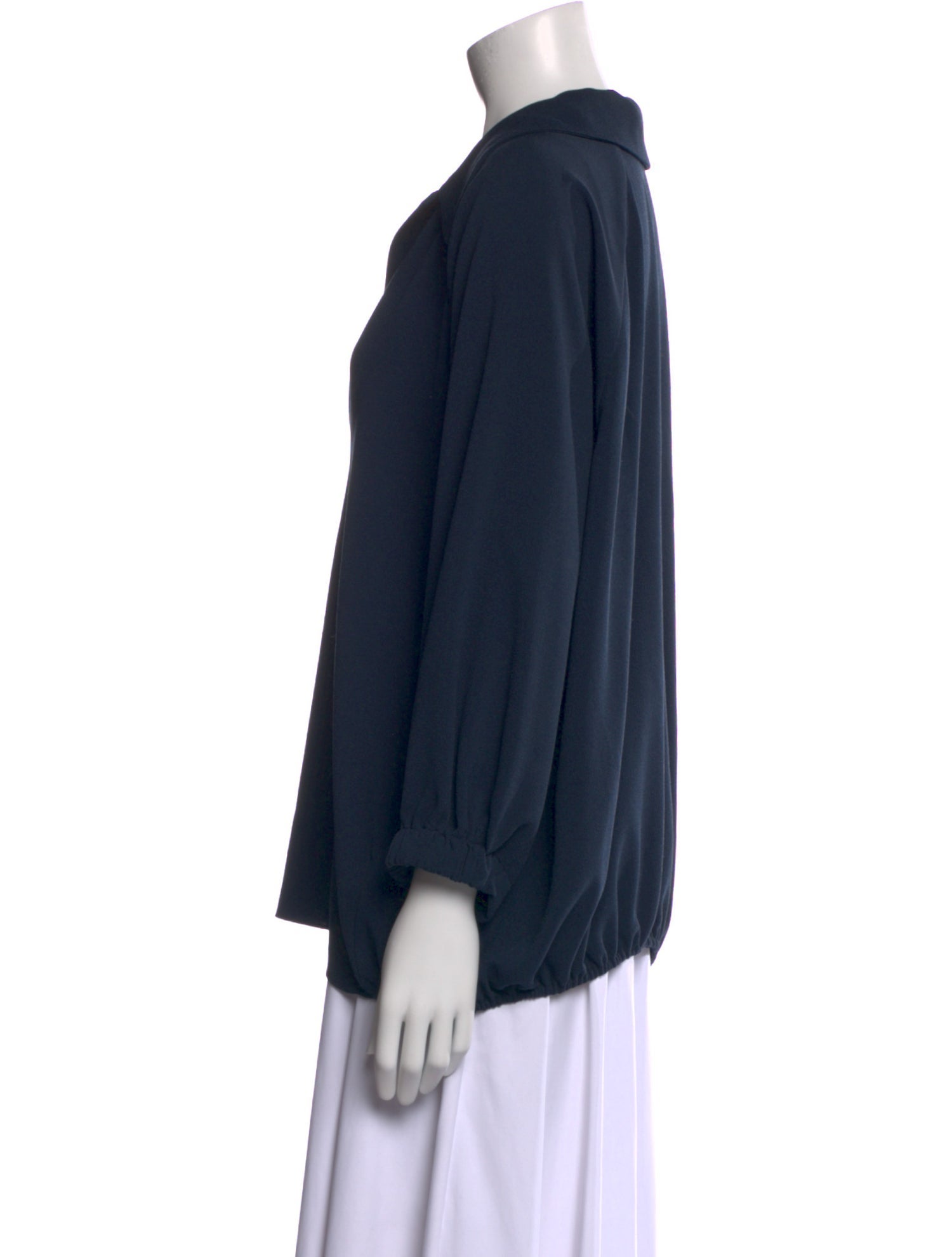 Tibi V-Neck Long Sleeve Blouse