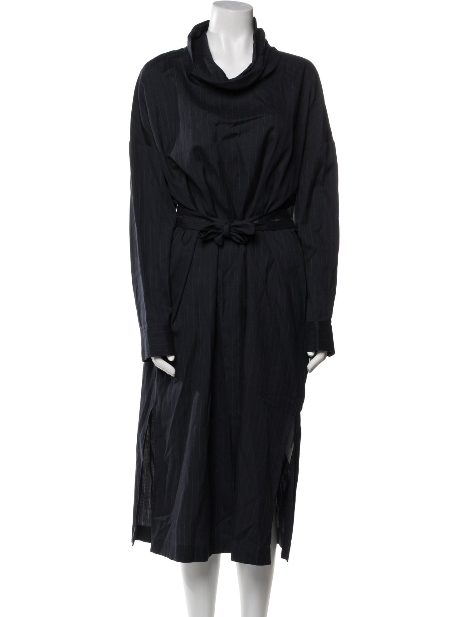 Tibi Cowl Neck Long Dress