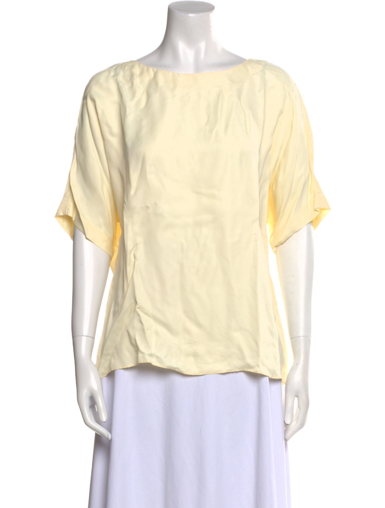 Tibi Bateau Neckline Short Sleeve Blouse