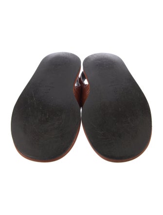 Tibi Patent Leather Slingback Sandals