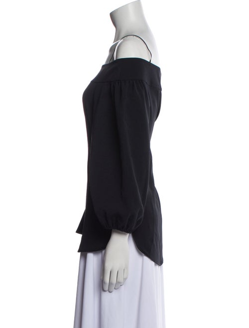 Tibi Square Neckline Three-Quarter Sleeve Blouse
