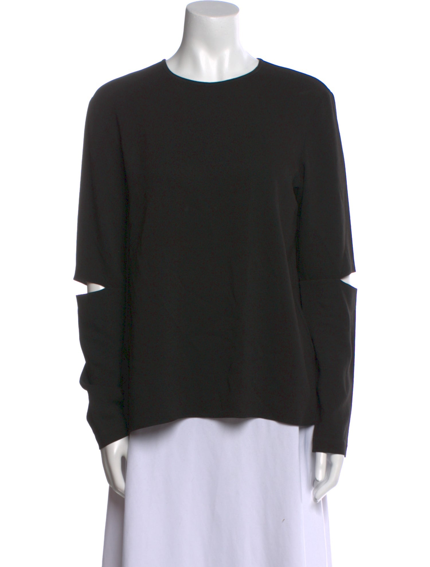 Tibi Crew Neck Long Sleeve Sweatshirt