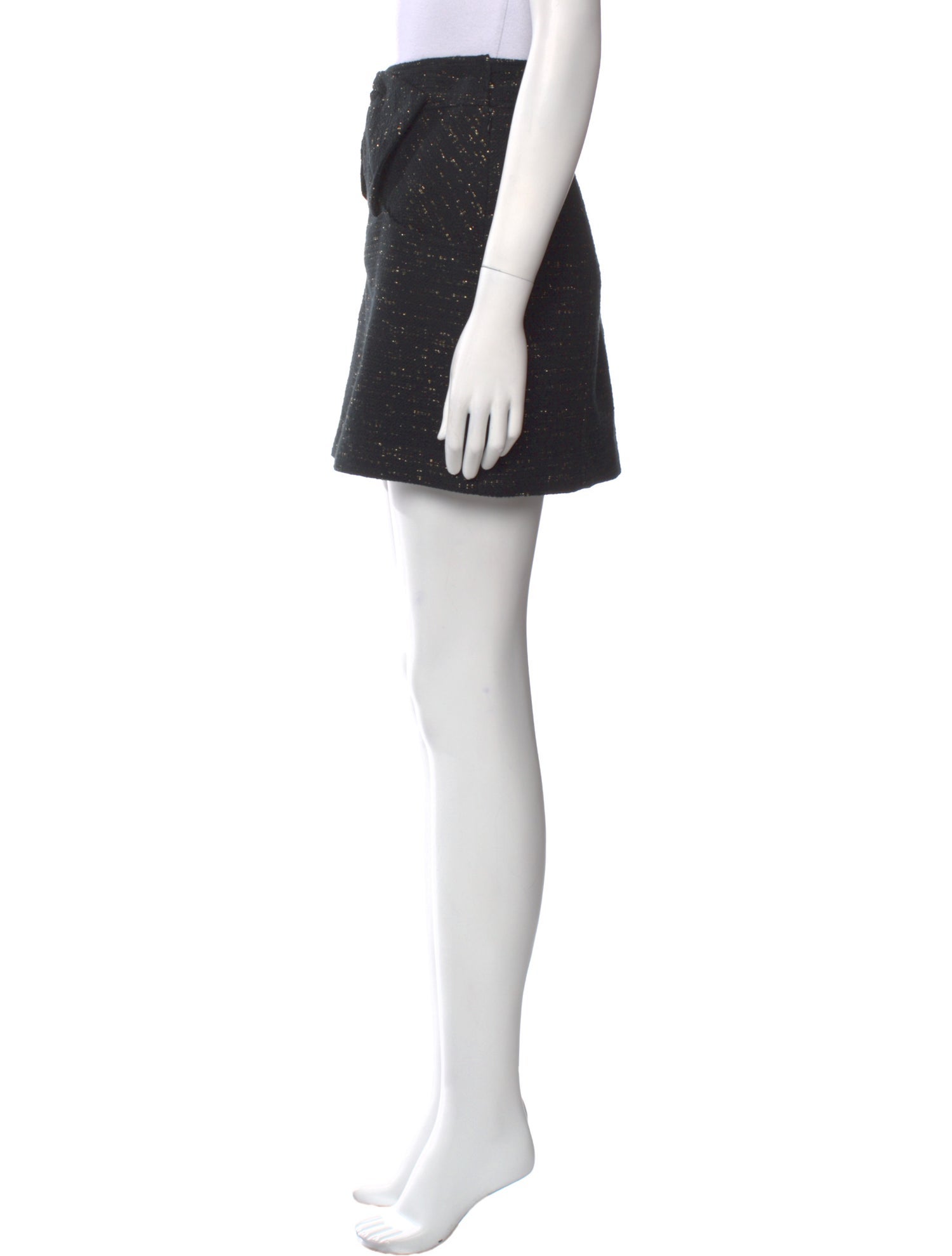 Tibi Glitter Accents Mini Skirt