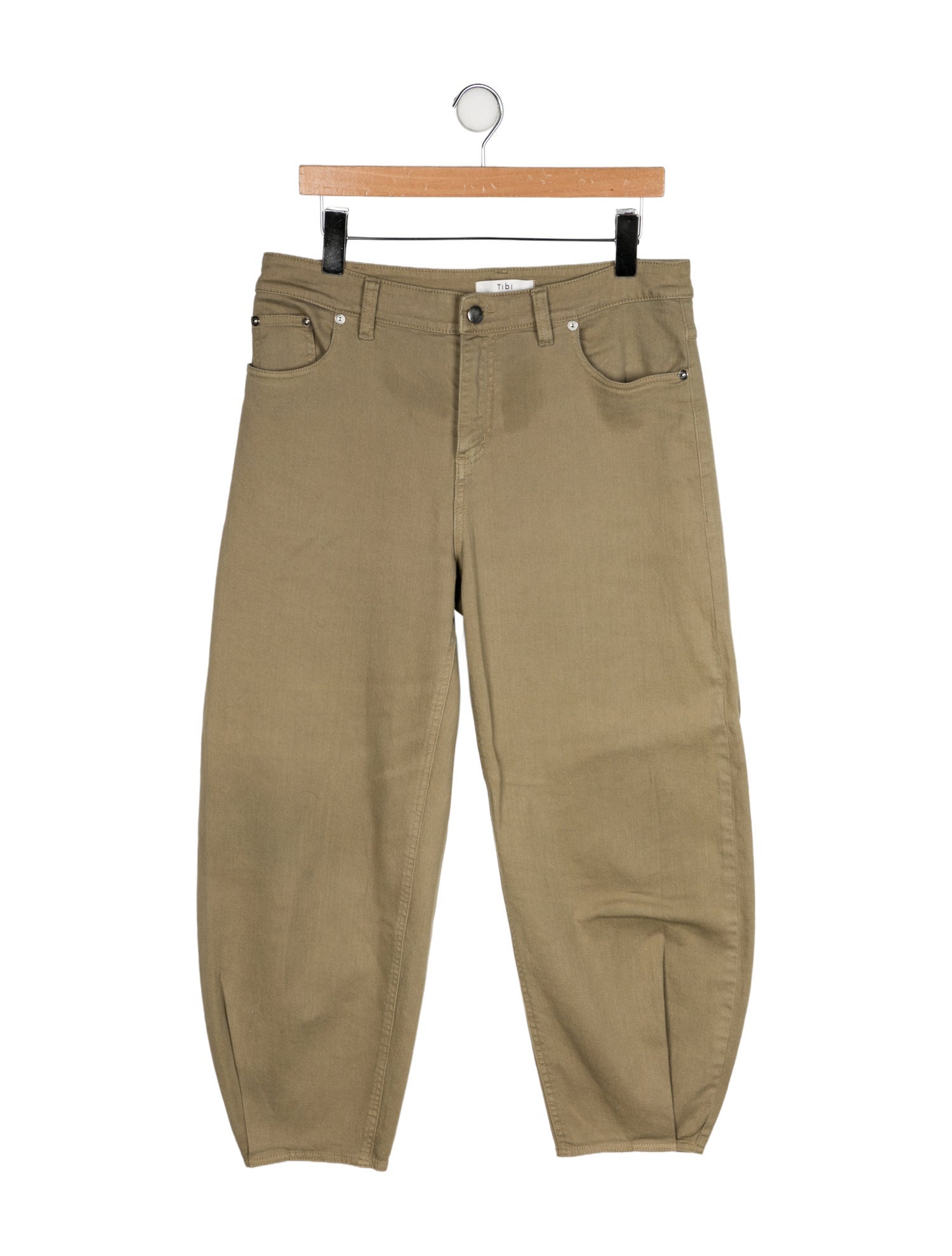 Tibi High-Rise Straight Leg Jeans