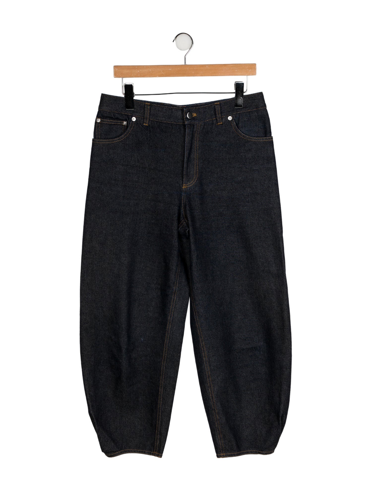 Tibi High-Rise Straight Leg Jeans