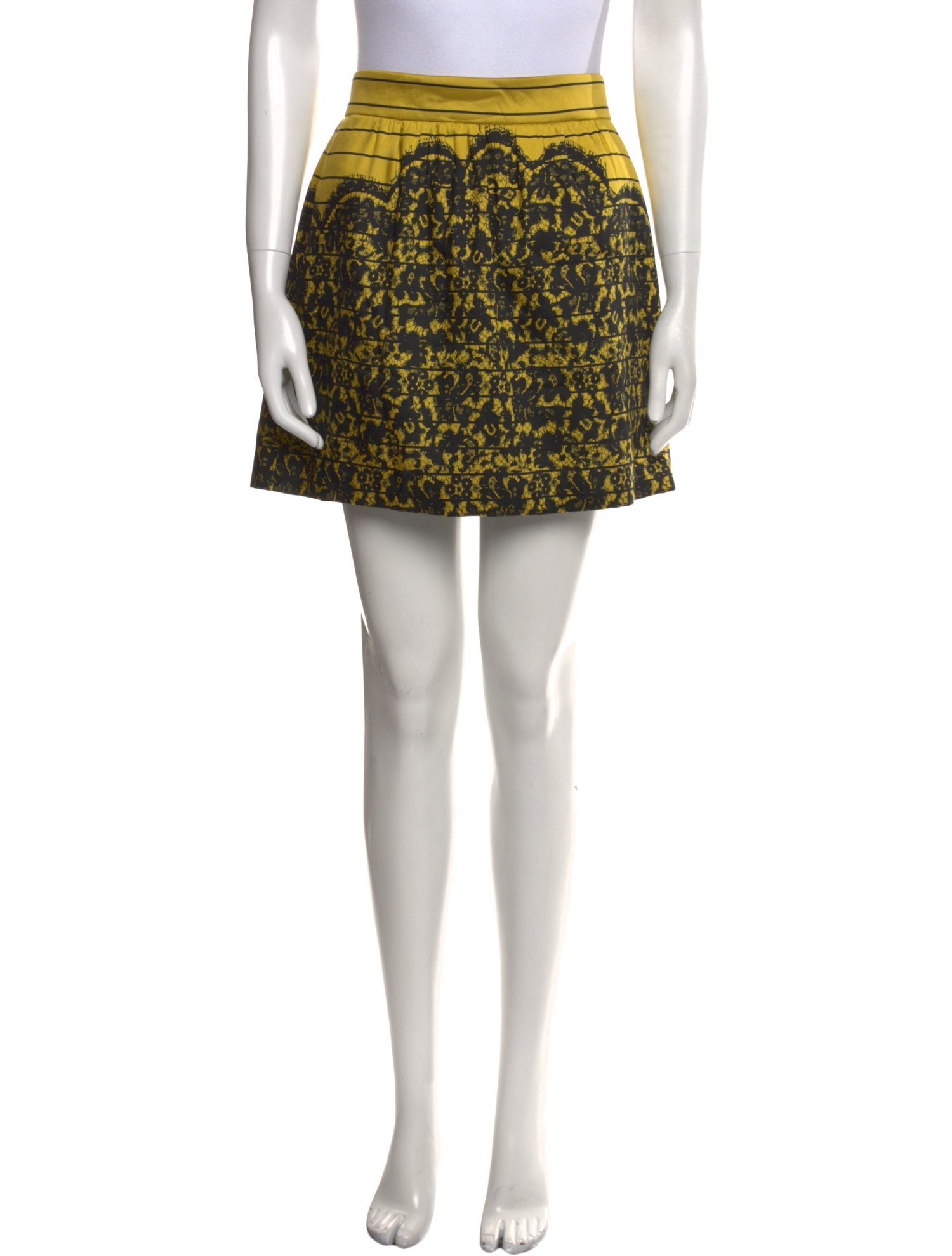 Tibi Lace Pattern Mini Skirt