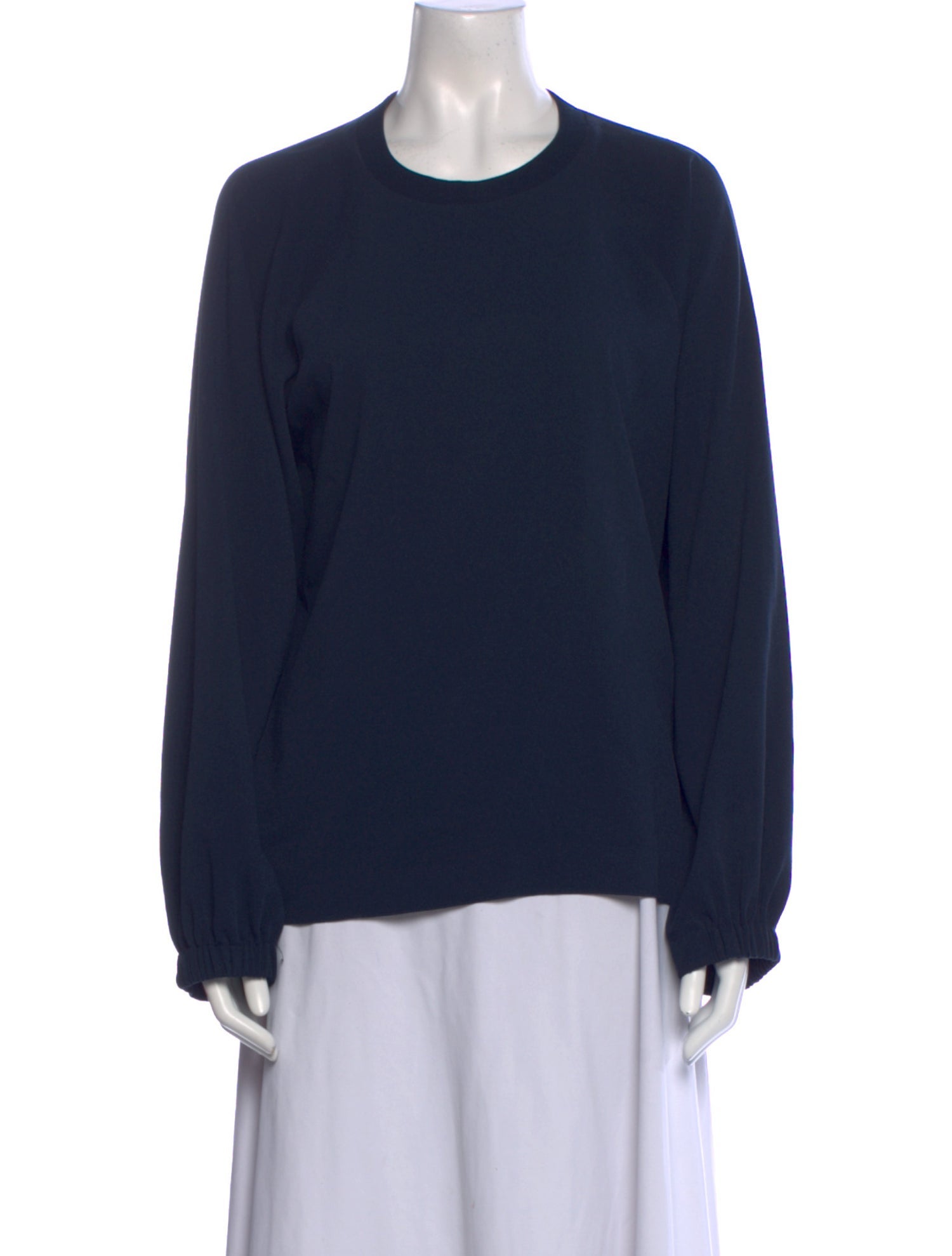 Tibi Crew Neck Long Sleeve Sweatshirt