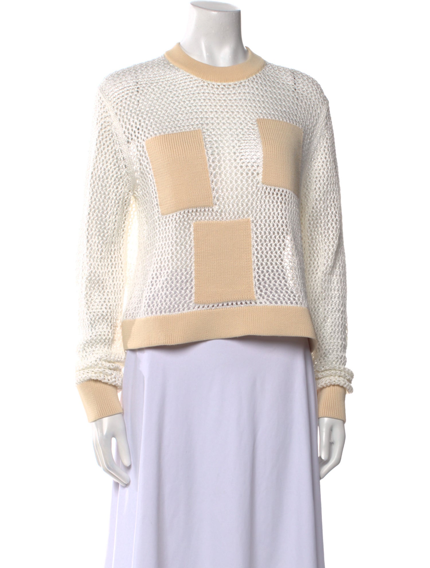 Tibi Printed Crew Neck Sweater