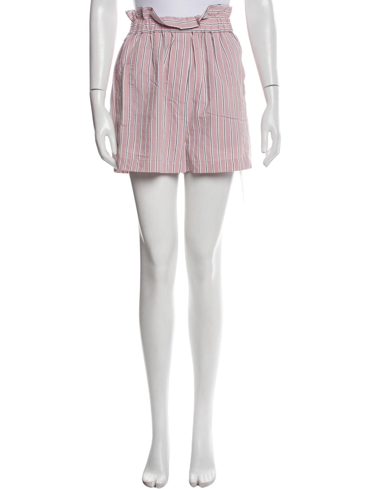 Tibi Striped Mini Shorts