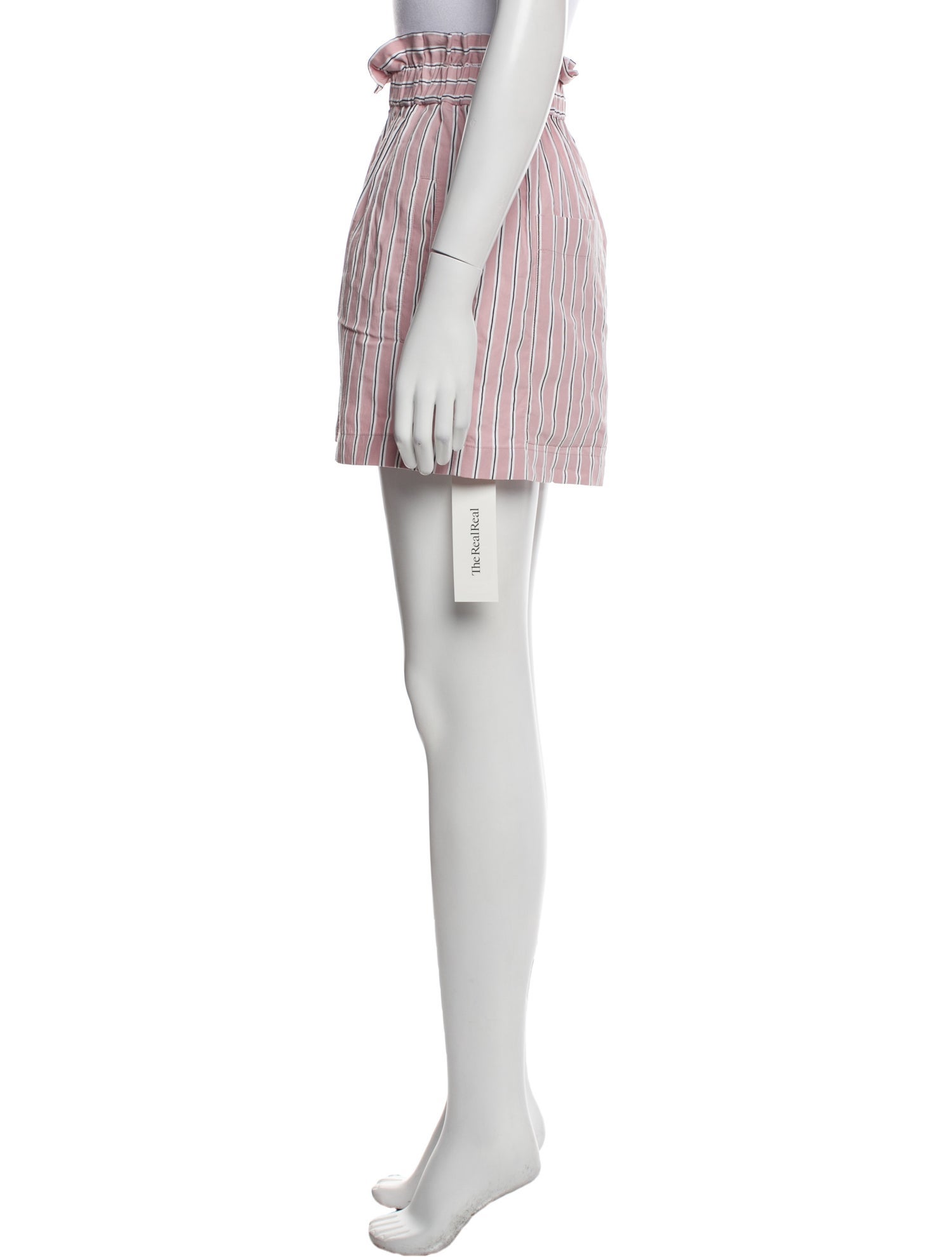 Tibi Striped Mini Shorts