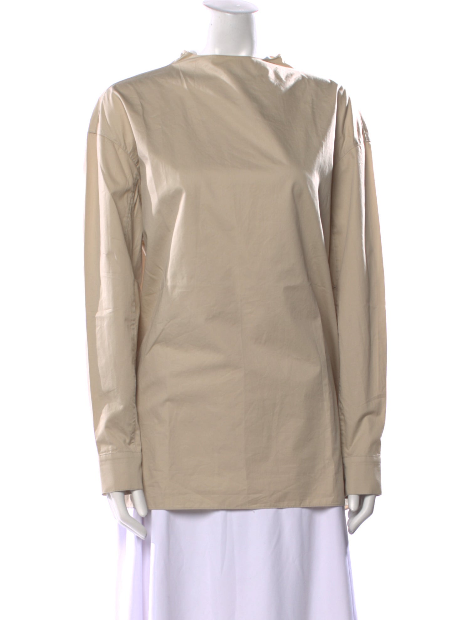 Tibi Crew Neck Long Sleeve Blouse