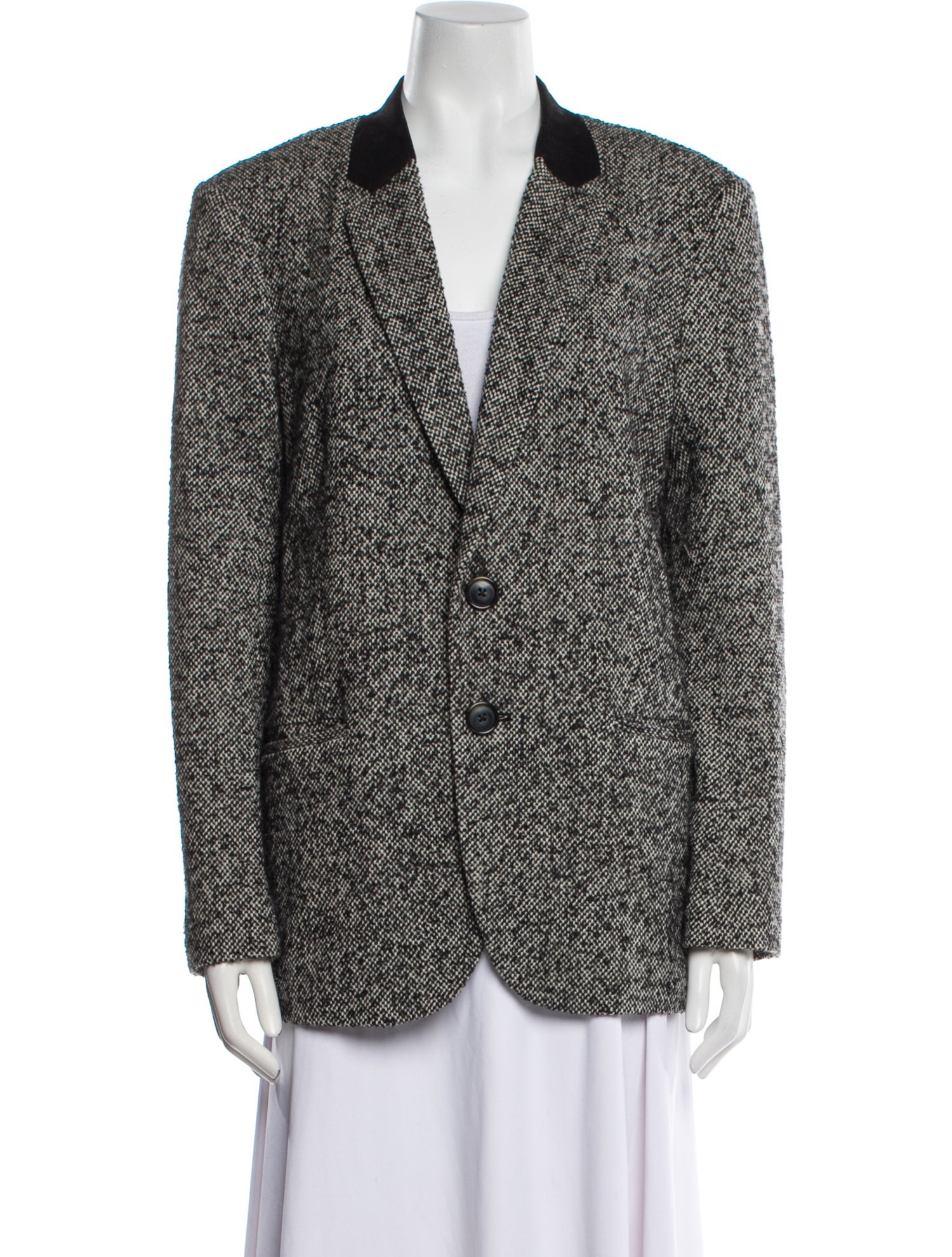 Tibi Wool Printed Blazer