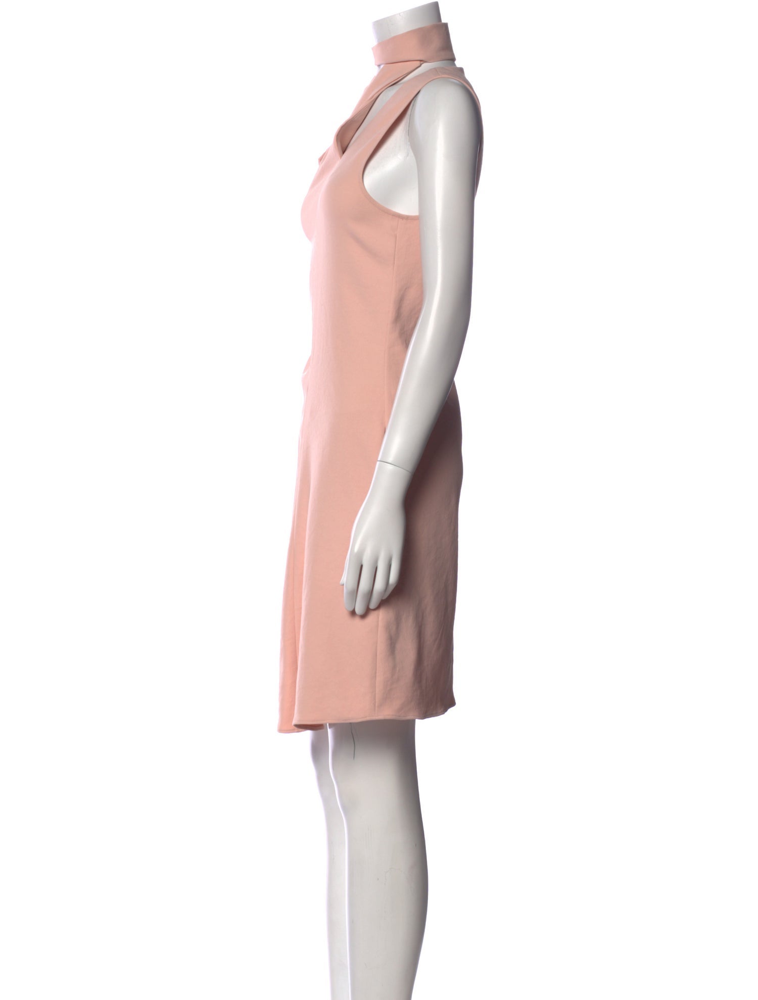 Tibi Mock Neck Knee-Length Dress