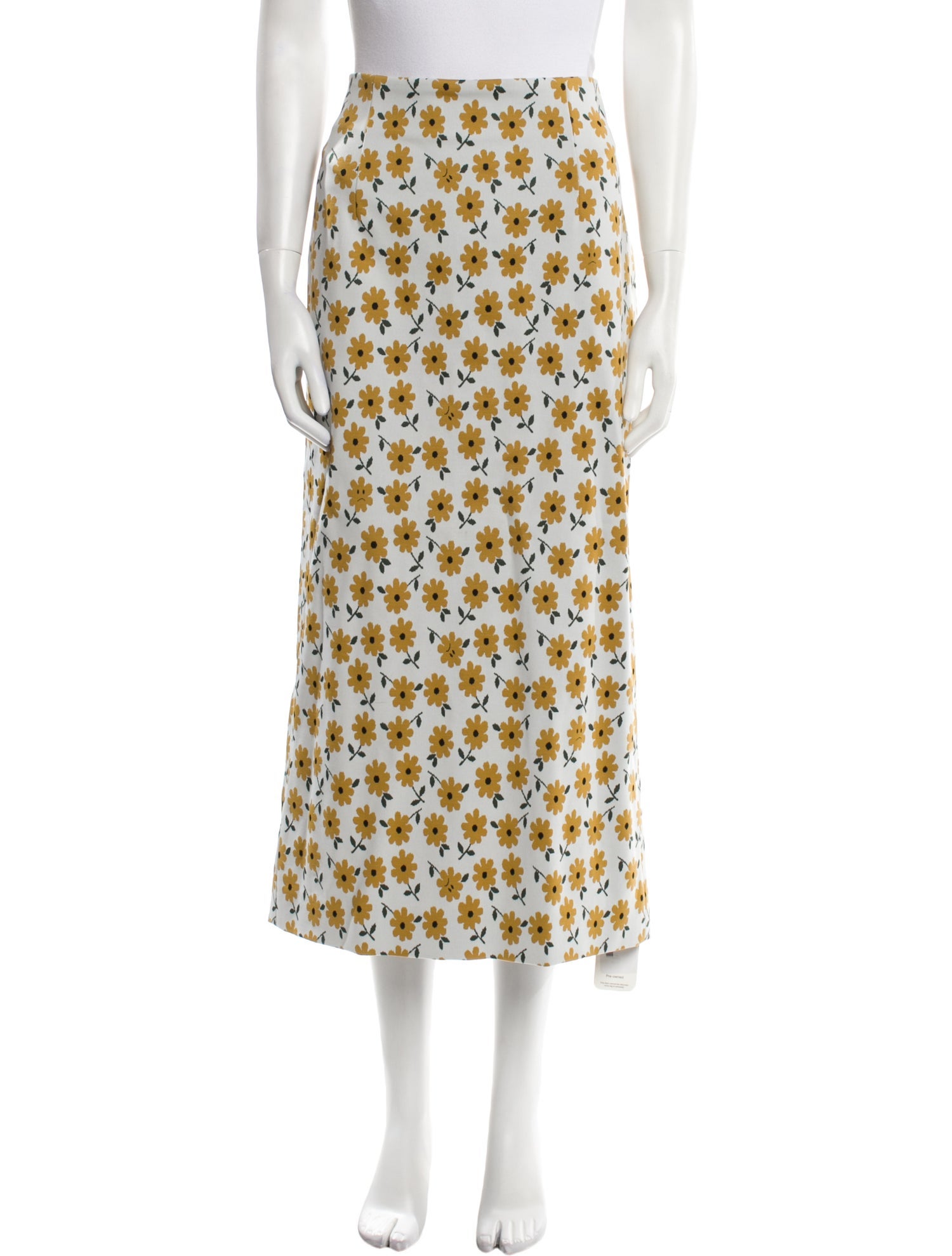 Tibi Floral Print Midi Length Skirt