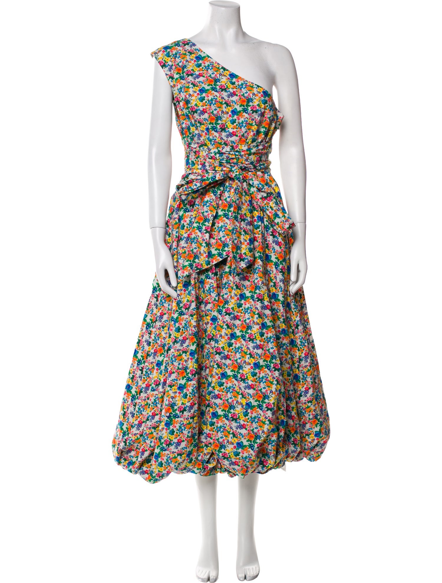 Tibi Floral Print Long Dress