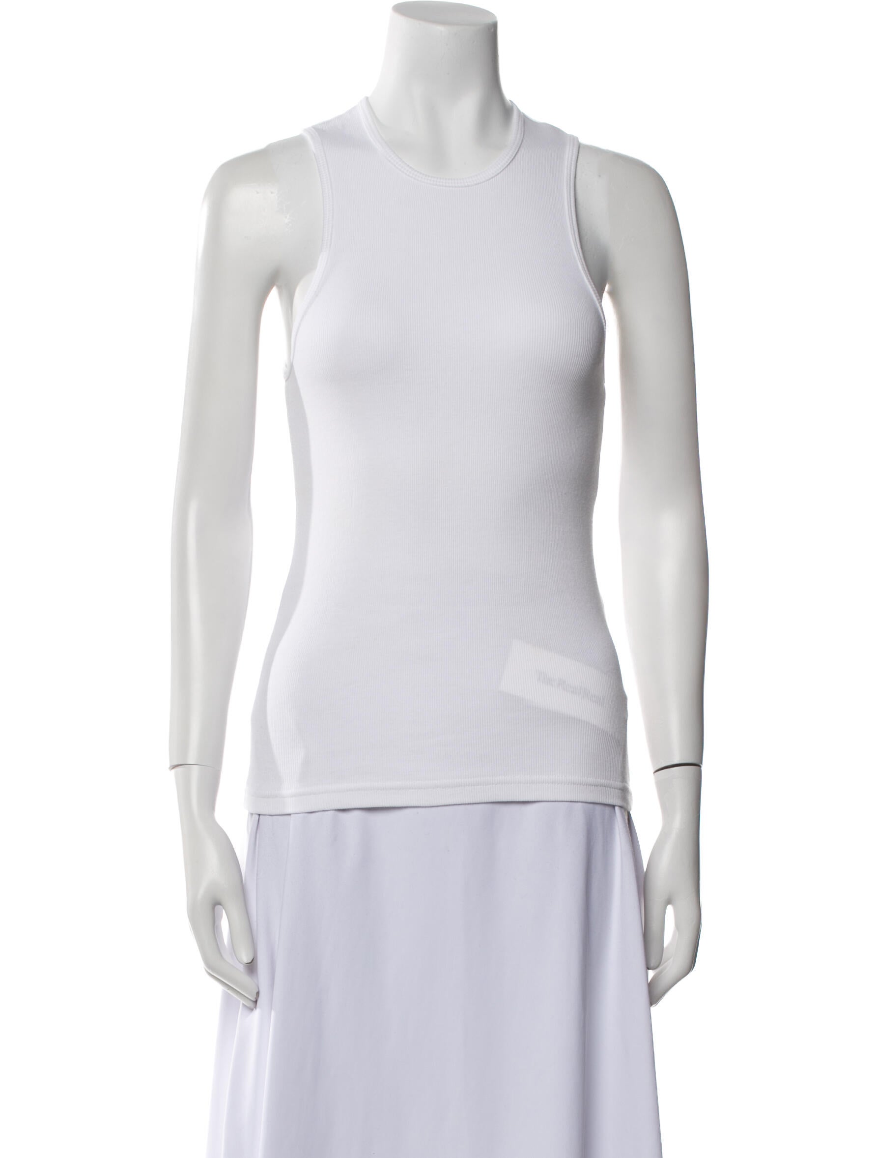 Tibi Crew Neck Sleeveless Top