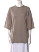 Tibi Crew Neck Three-Quarter Sleeve T-Shirt