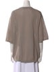 Tibi Crew Neck Three-Quarter Sleeve T-Shirt