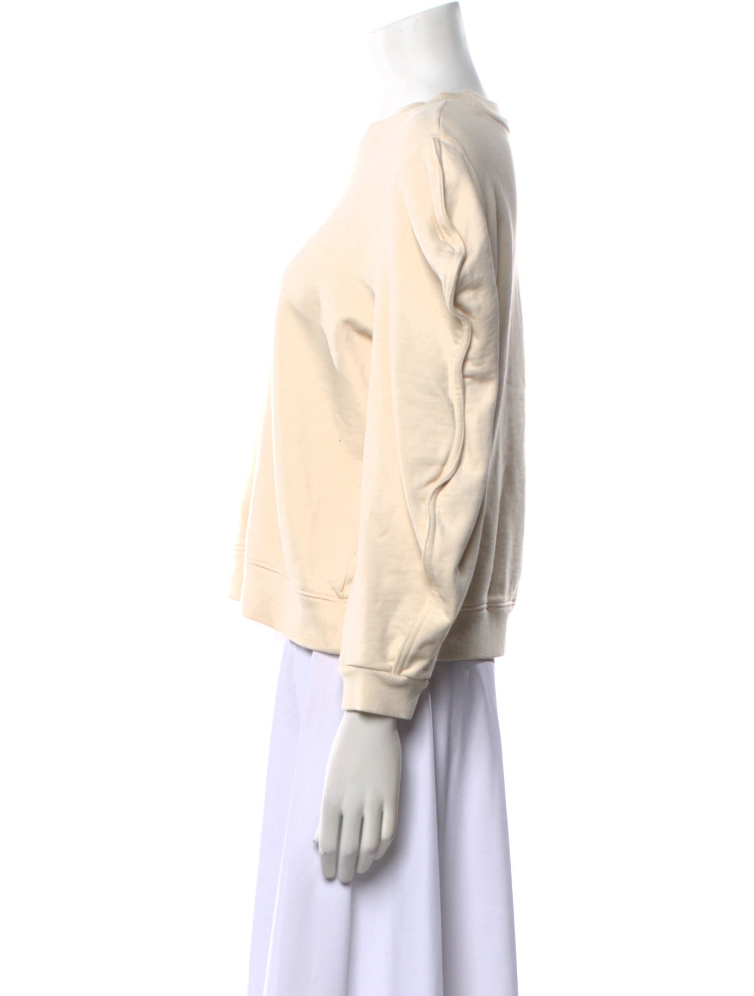 Tibi Crew Neck Long Sleeve Sweatshirt