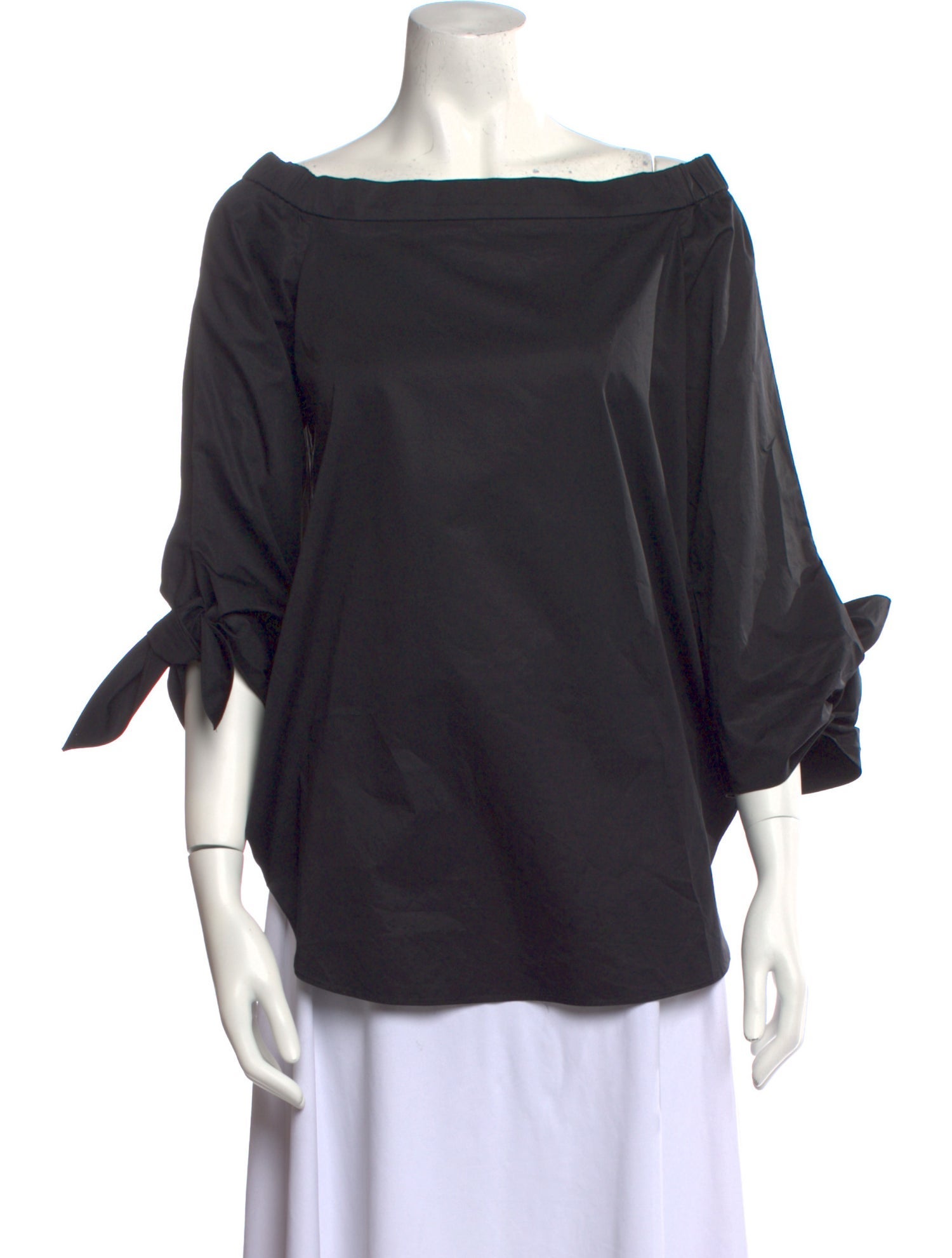 Tibi Bateau Neckline Three-Quarter Sleeve Blouse