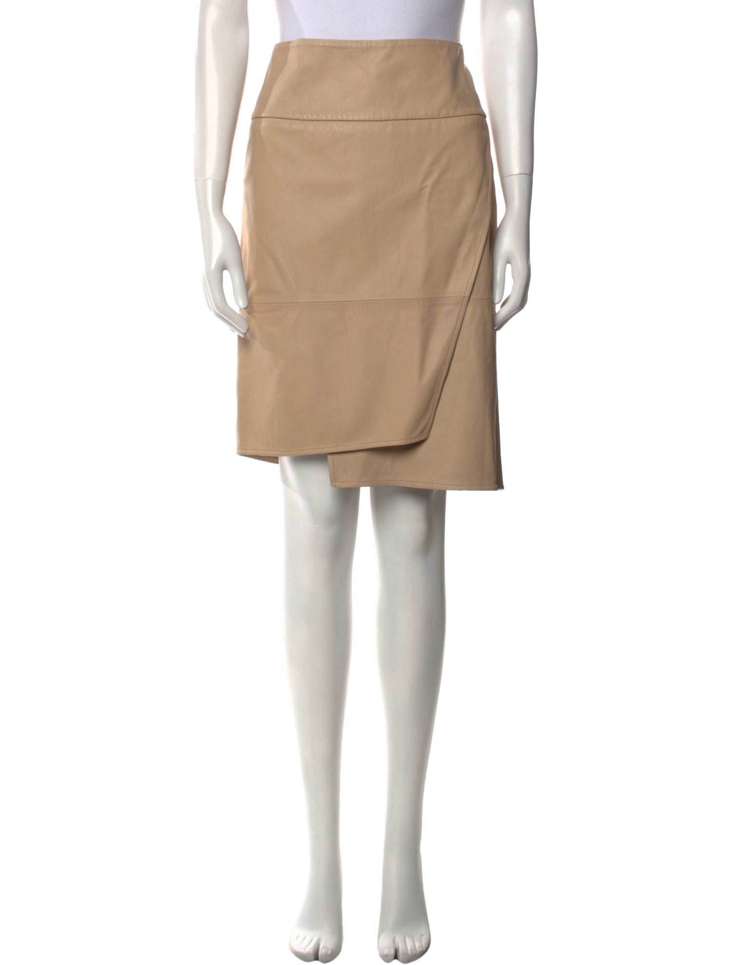 Tibi Leather Knee-Length Skirt