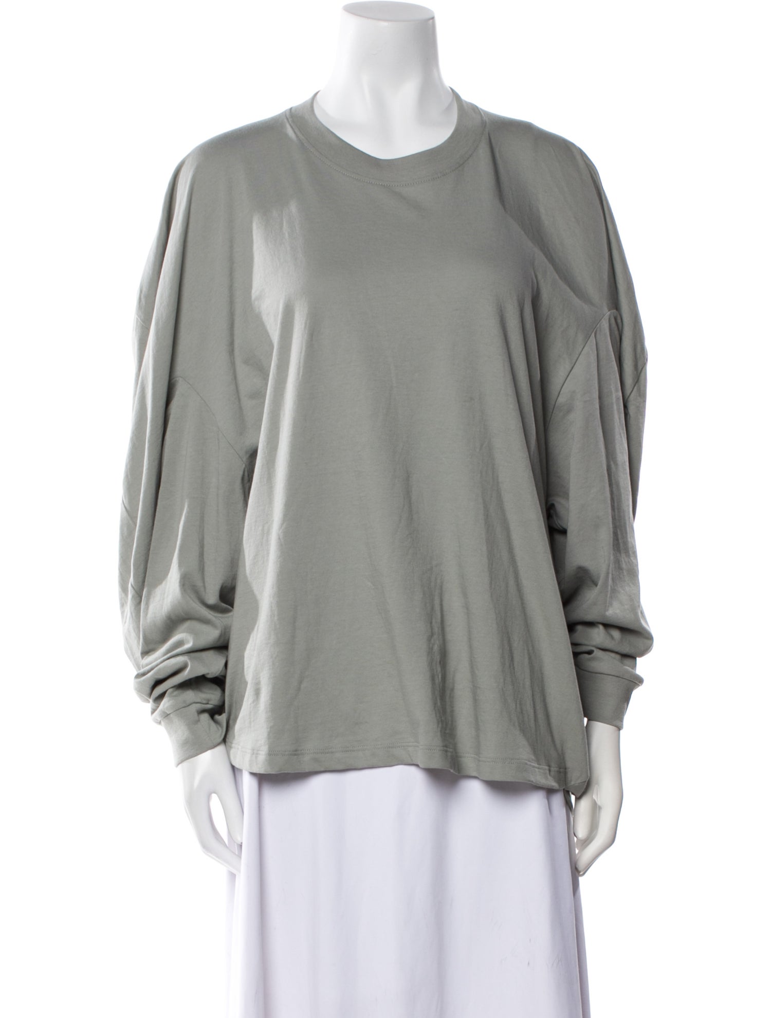 Tibi Crew Neck Long Sleeve Sweatshirt